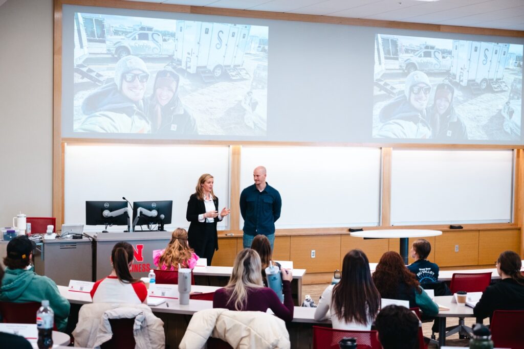 Grant and Erin Stahla teaching at UNL